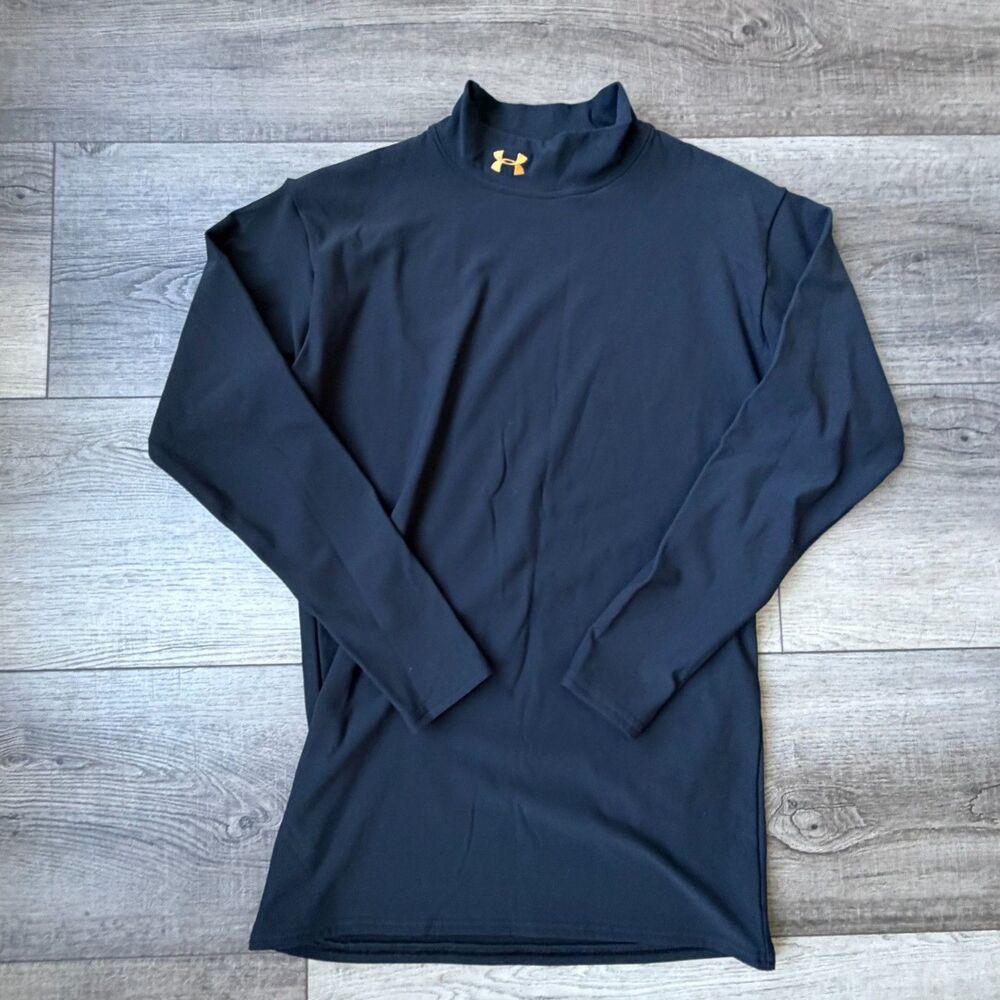 Under Armour Mock Neck ColdGear Compression Base Layer Shirt NEW